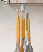 Under-Cabinet Rotating Kitchen Utensil Organizer