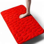 Stone Pattern Bath Mat with Cushioned Surface