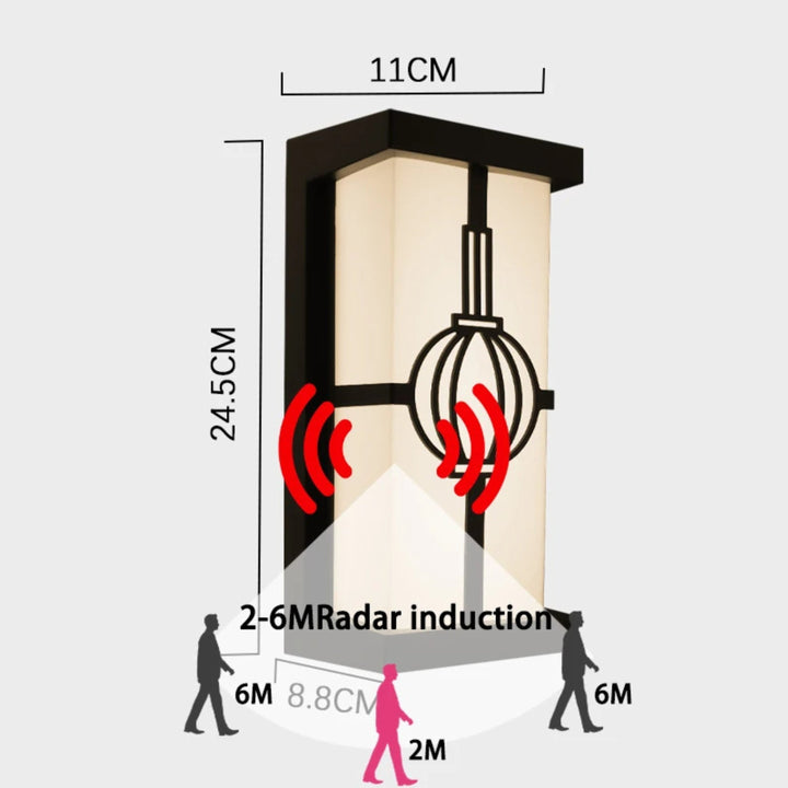 LED Outdoor Wall Light with IP65 Waterproof and Motion Sensor