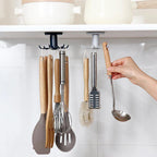 Under-Cabinet Rotating Kitchen Utensil Organizer