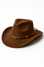 Classic Western Cowboy Hat with Structured Crown