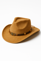 Classic Western Cowboy Hat with Structured Crown