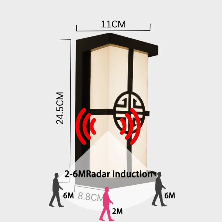 LED Outdoor Wall Light with IP65 Waterproof and Motion Sensor