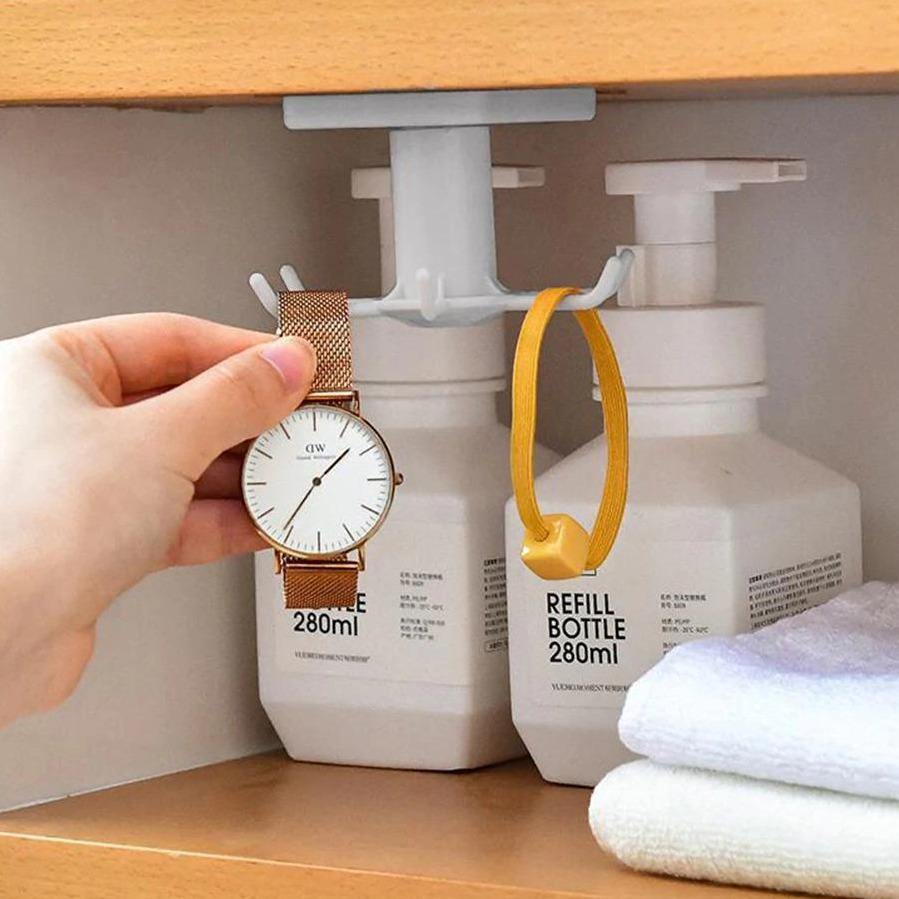 Under-Cabinet Rotating Kitchen Utensil Organizer