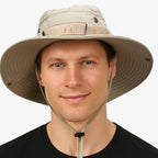 Wide Brim Boonie Hat with Chin Strap