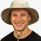 Wide Brim Boonie Hat with Chin Strap