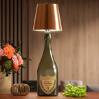 Bottle Top Lamp with Shade for Decorative Table Lighting