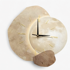 Modern Bamboo Wall Clock with LED Backlight and Silent Quartz