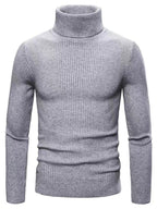 Men’s Ribbed Turtleneck Knit Sweater