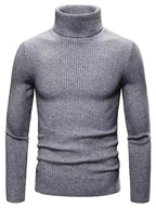 Men’s Ribbed Turtleneck Knit Sweater