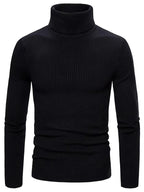 Men’s Ribbed Turtleneck Knit Sweater