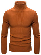 Men’s Ribbed Turtleneck Knit Sweater