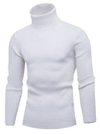 Men’s Ribbed Turtleneck Knit Sweater