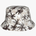 Palm Pattern Bucket Hat with Soft Fit