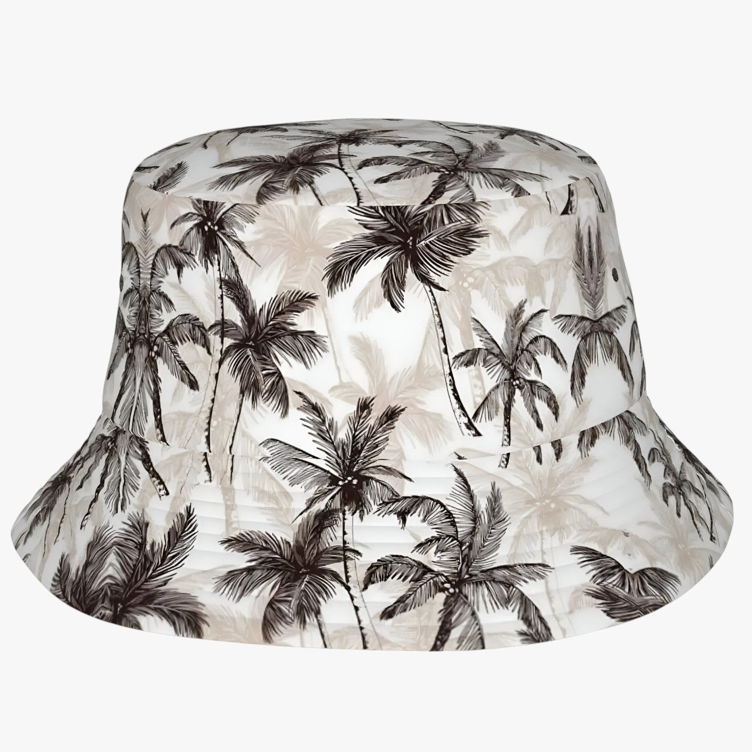 Palm Pattern Bucket Hat with Soft Fit