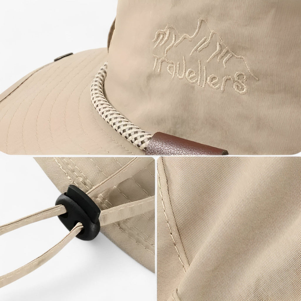 Lightweight Sun Hat with Wide Brim and Ventilation Design