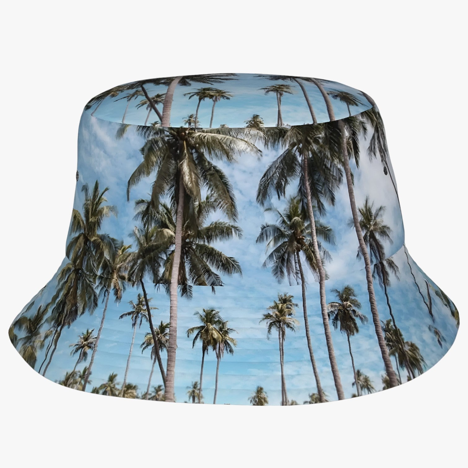 Palm Pattern Bucket Hat with Soft Fit