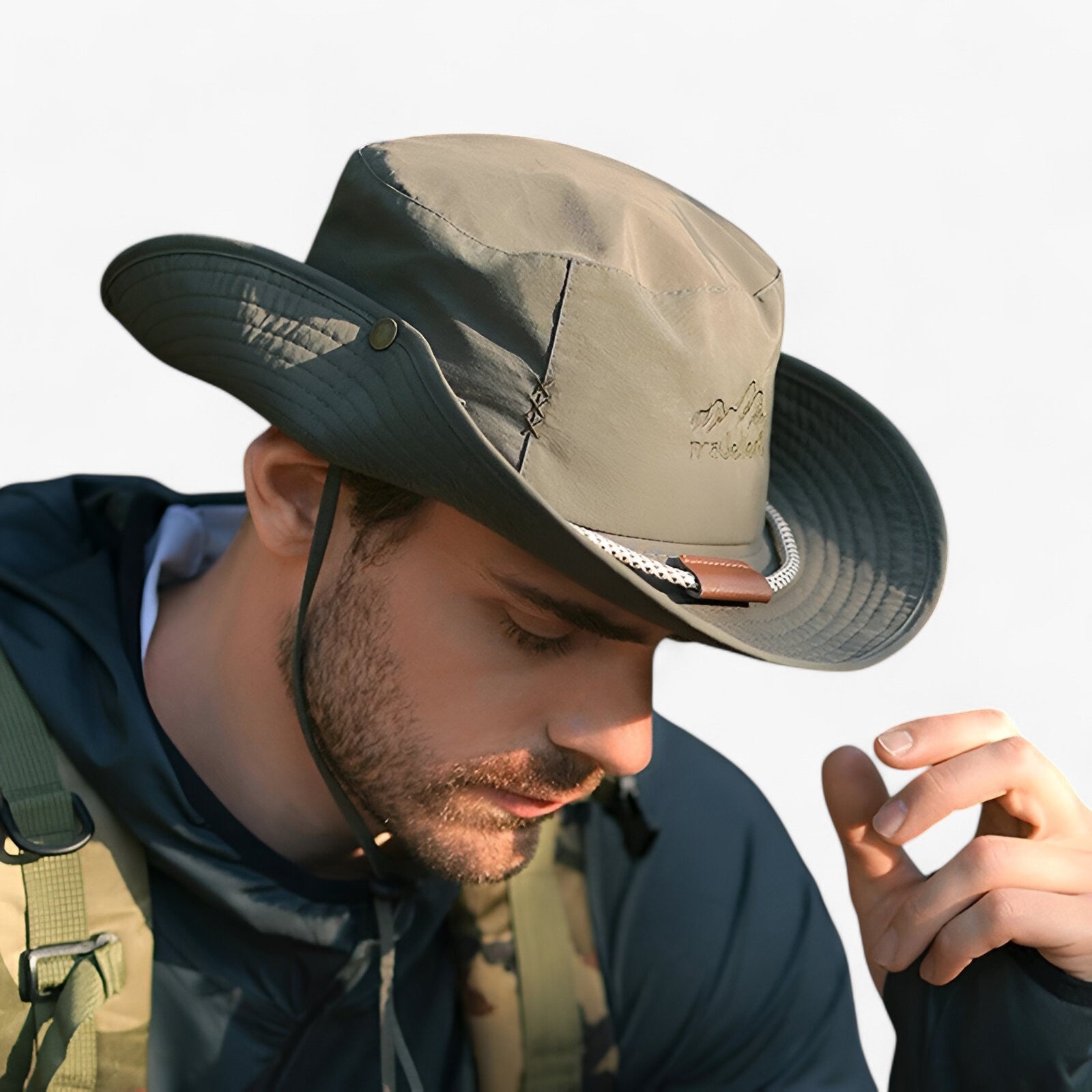 Lightweight Sun Hat with Wide Brim and Ventilation Design