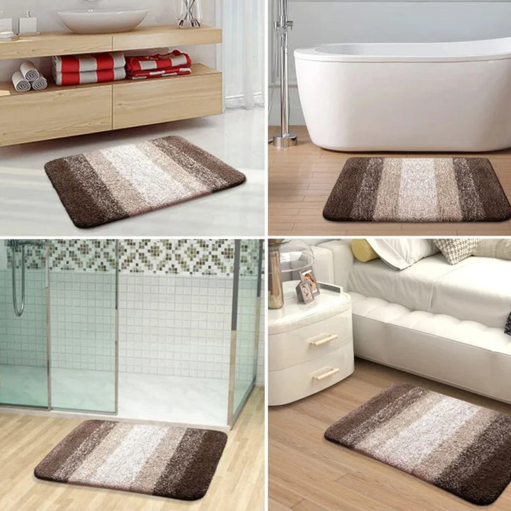 Absorbent Non-Slip Bath Mat for Dry Feet