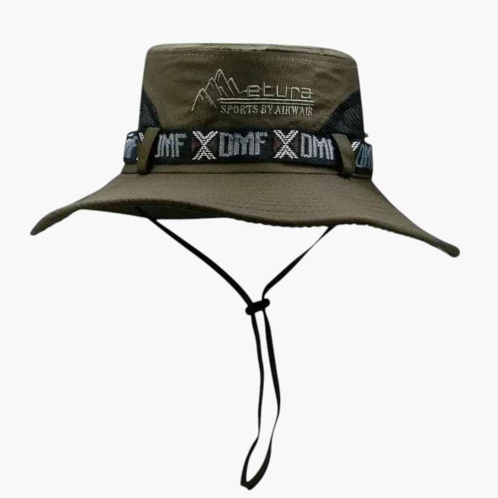Wide Brim Boonie Hat with Chin Strap