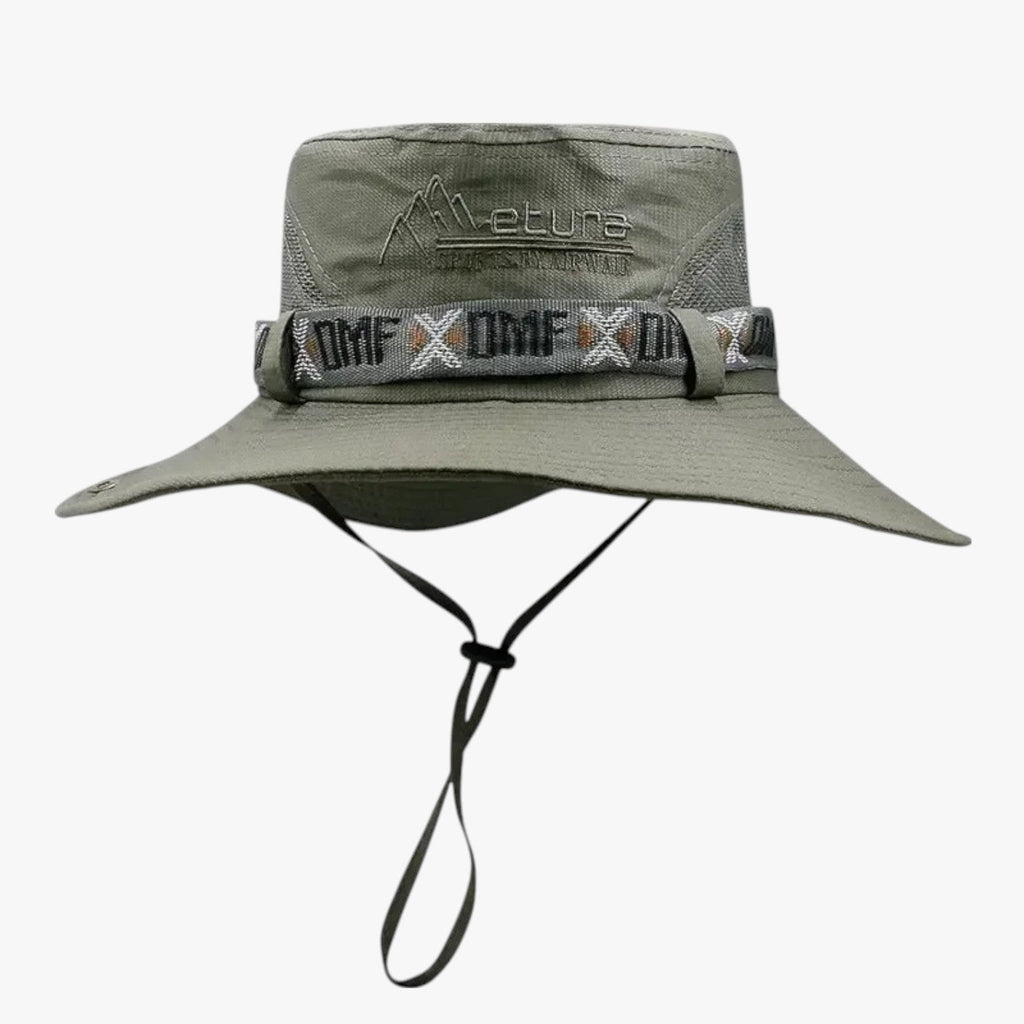 Wide Brim Boonie Hat with Chin Strap