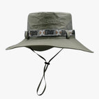 Wide Brim Boonie Hat with Chin Strap