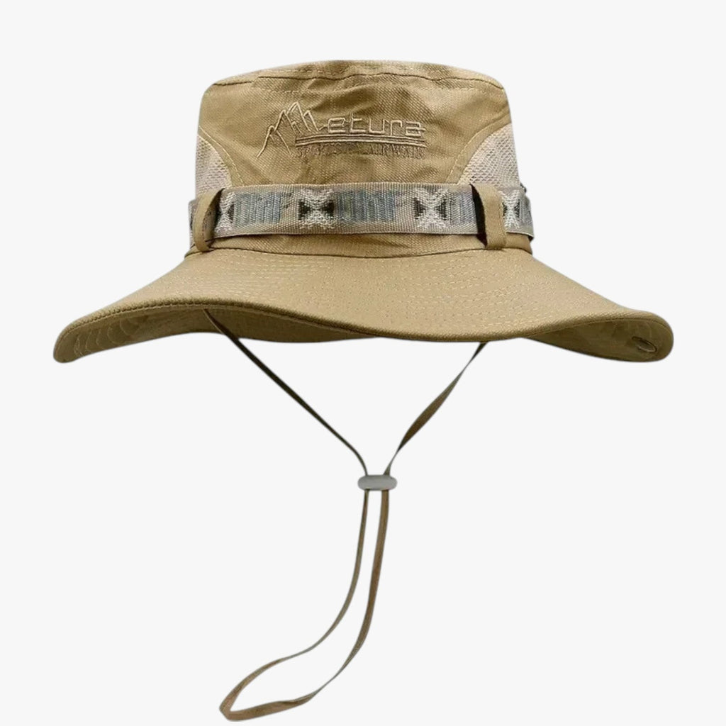 Wide Brim Boonie Hat with Chin Strap