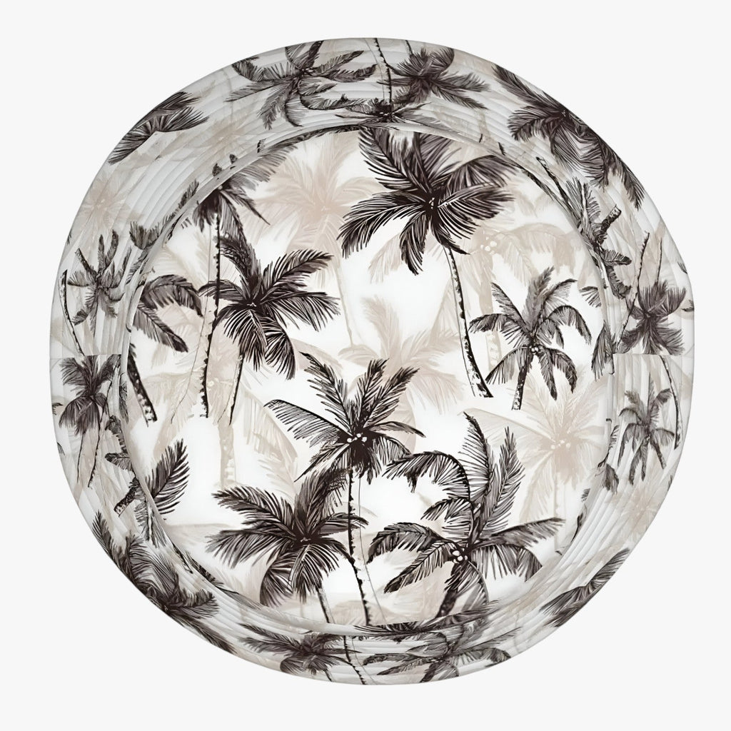 Palm Pattern Bucket Hat with Soft Fit