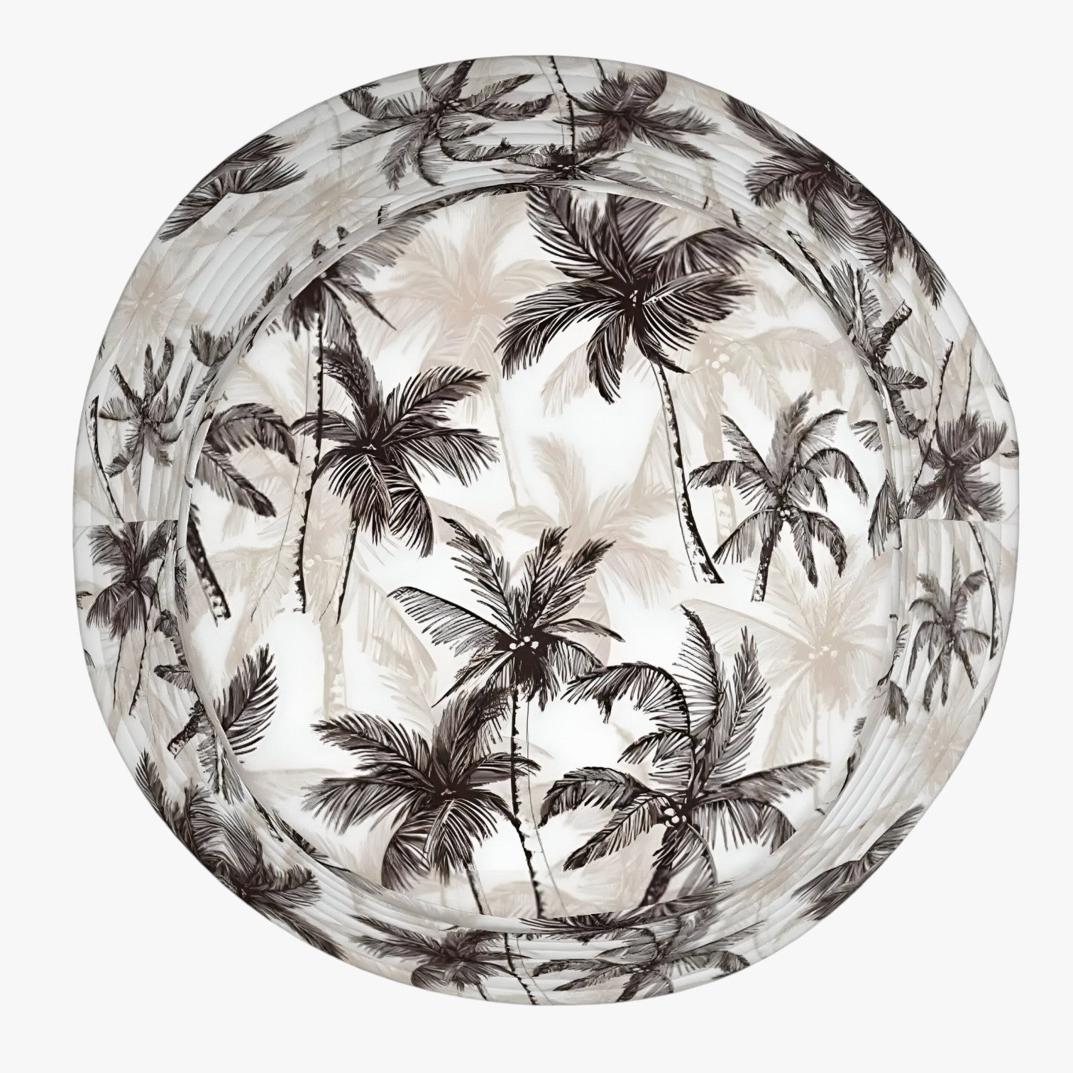 Palm Pattern Bucket Hat with Soft Fit
