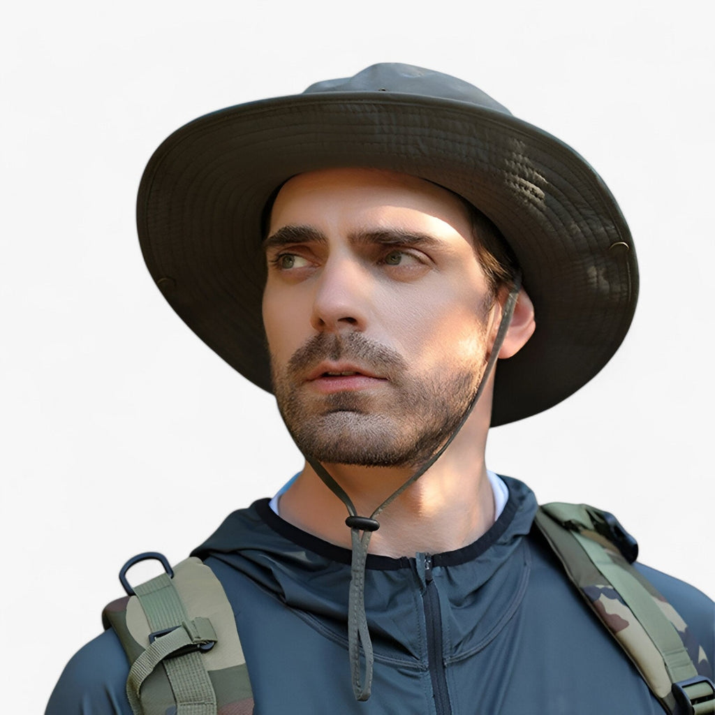 Lightweight Sun Hat with Wide Brim and Ventilation Design