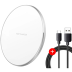 Slim Wireless Charging Pad with USB C Cable and LED Indicator