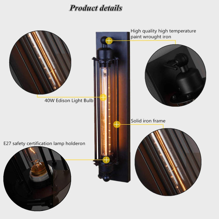 Wall-Mounted LED Light Fixture Vintage Design