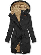 Long Quilted Winter Coat with Hood and Soft Inner Lining