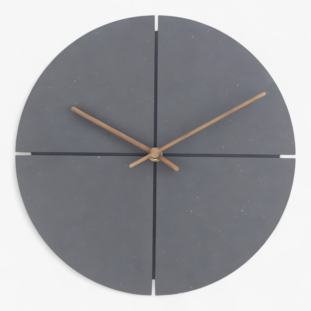 Four-Panel Minimalist Wall Clock with Clean Modern Dial