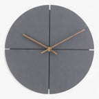 Four-Panel Minimalist Wall Clock with Clean Modern Dial