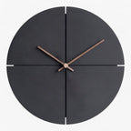 Four-Panel Minimalist Wall Clock with Clean Modern Dial
