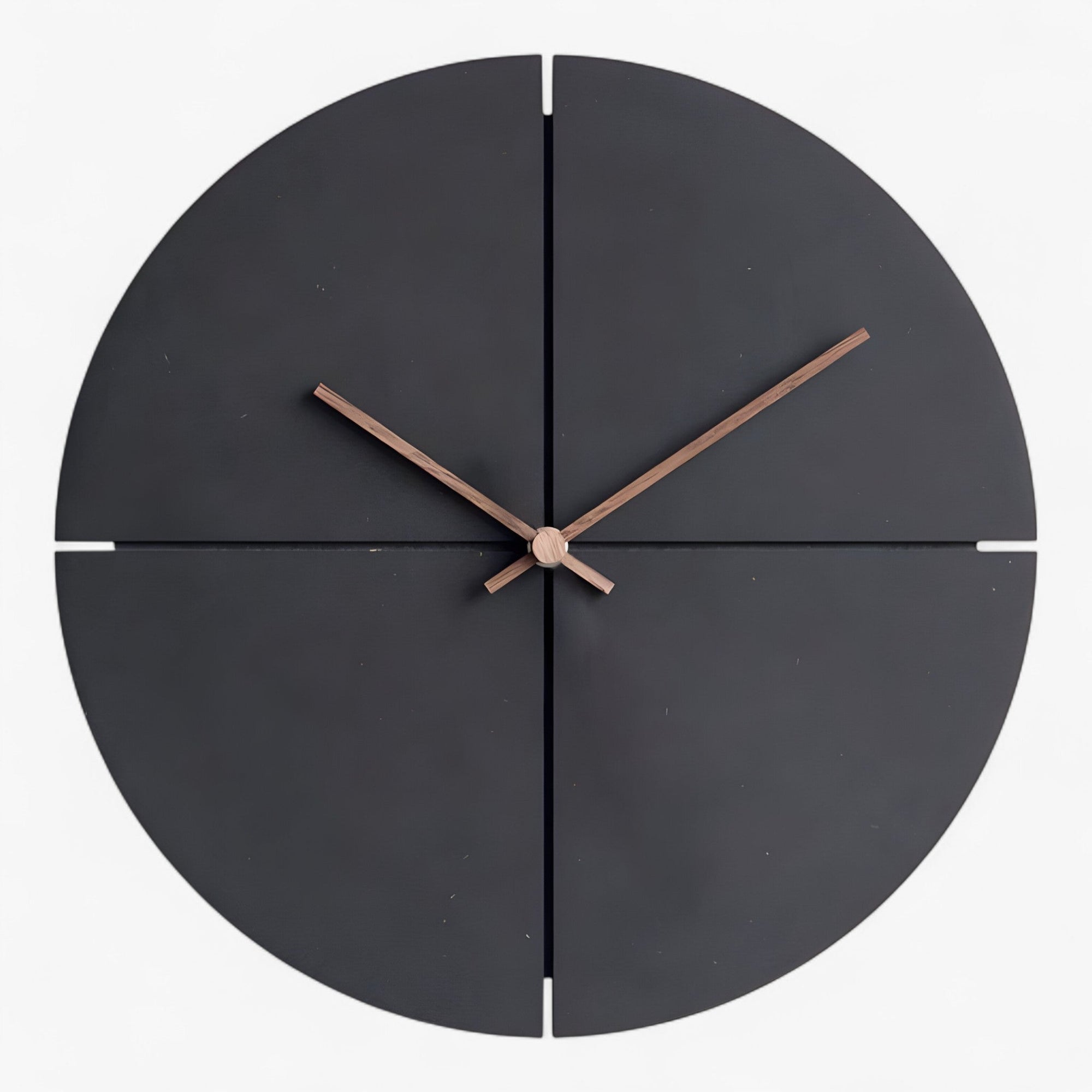 Four-Panel Minimalist Wall Clock with Clean Modern Dial