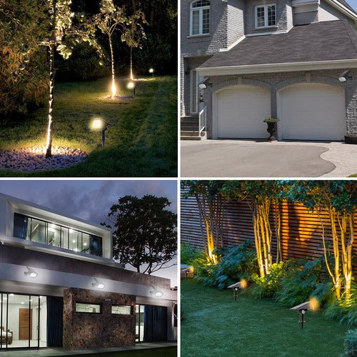 Adjustable Solar Spotlights with Ground Stake and Multi LED Panel