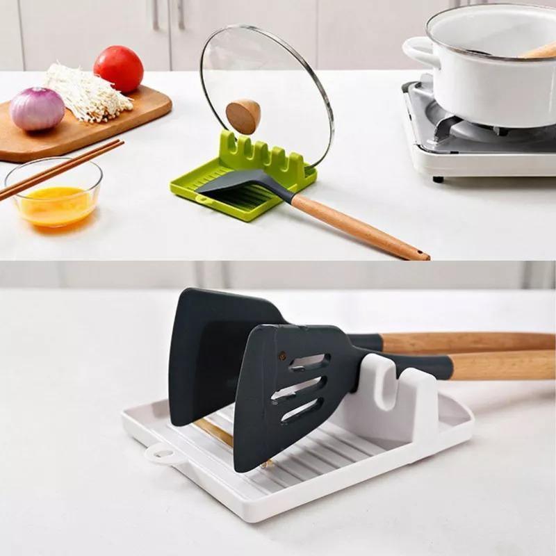 Multi-Slot Spoon Rest for Clean and Organized Cooking