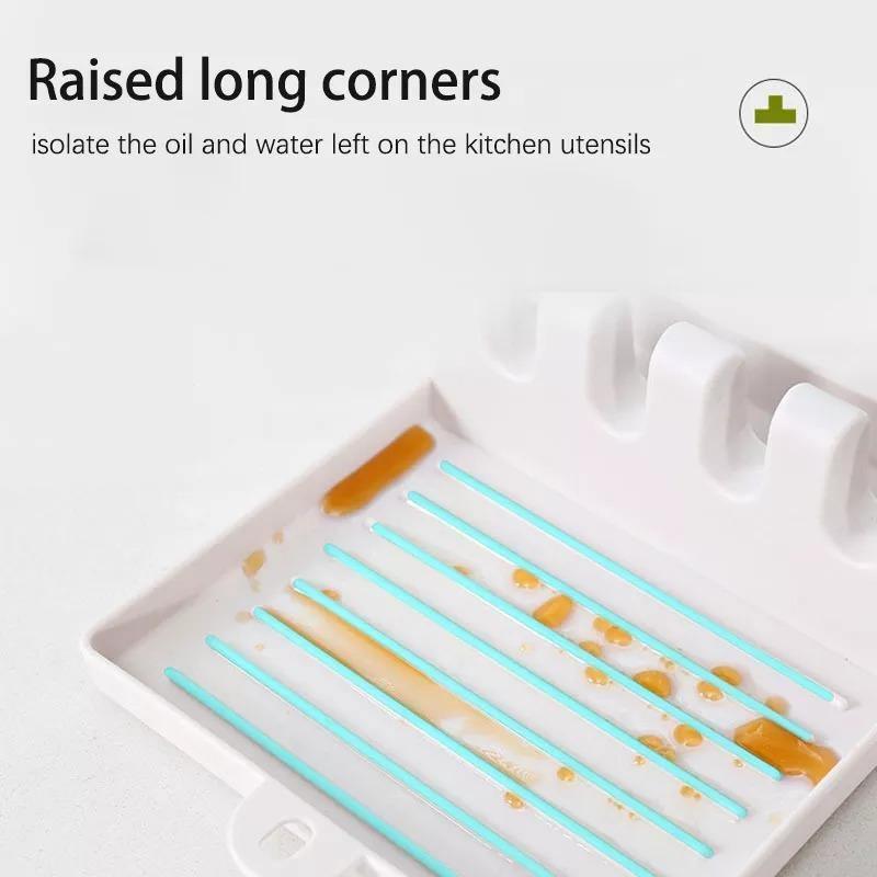 Multi-Slot Spoon Rest for Clean and Organized Cooking