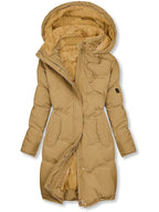 Long Quilted Winter Coat with Hood and Soft Inner Lining