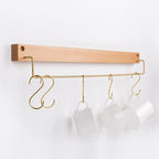 Natural Wood Towel Holder for Bathroom & Kitchen Organization