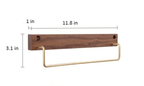 Natural Wood Towel Holder for Bathroom & Kitchen Organization