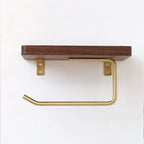 Wall-Mounted Tissue Holder with Practical Storage Shelf
