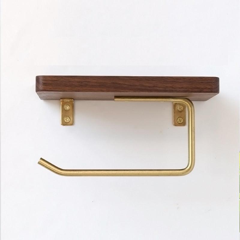Wall-Mounted Tissue Holder with Practical Storage Shelf