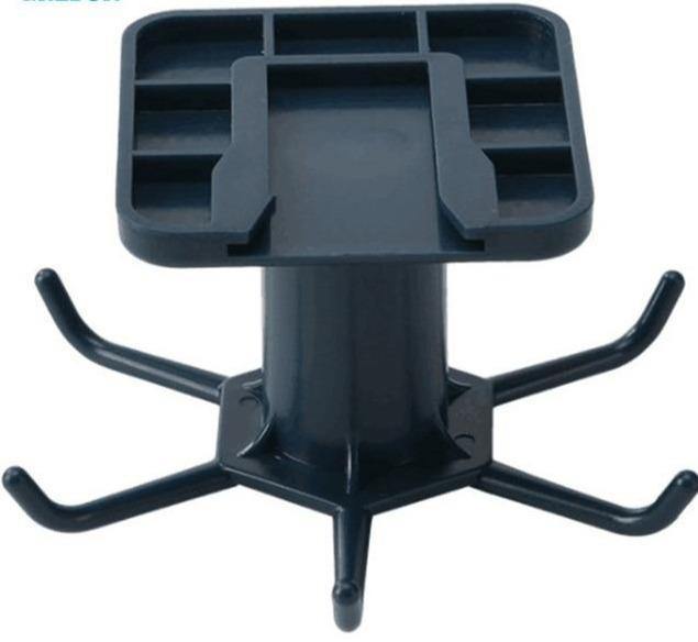 Under-Counter Rotating Kitchen Utensil Storage Organizer 6 Hooks