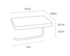 Wall-Mounted Tissue Holder with Practical Storage Shelf