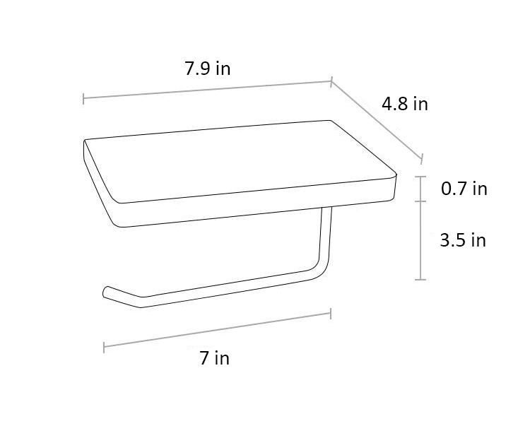 Wall-Mounted Tissue Holder with Practical Storage Shelf