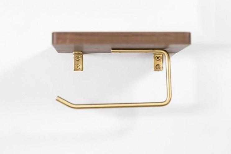 Wall-Mounted Tissue Holder with Practical Storage Shelf