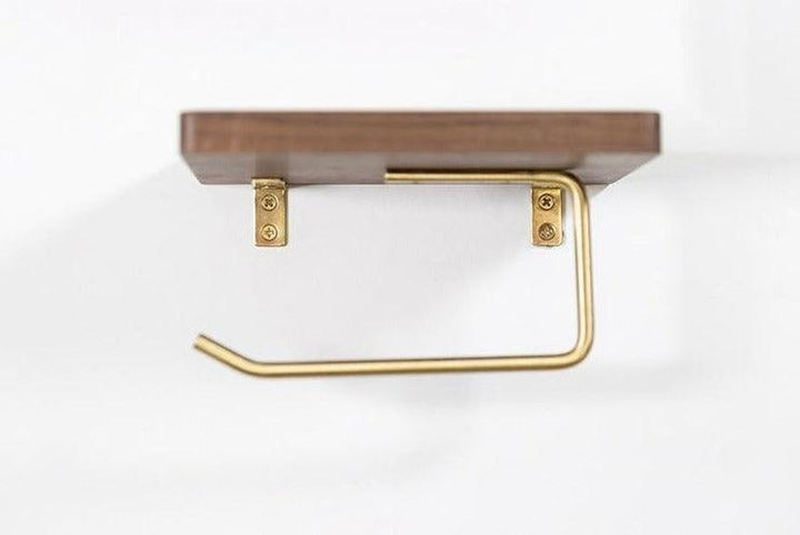 Wooden Toilet Paper Holder Organizer